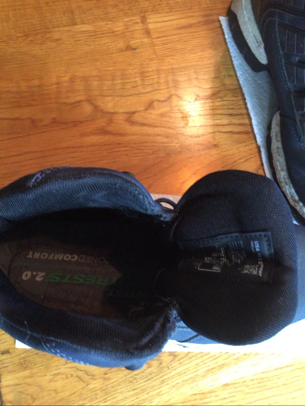 Hytest Footrests Work Boots Mens 11.5 Navy Blue. Composite Toe Worn 1 week